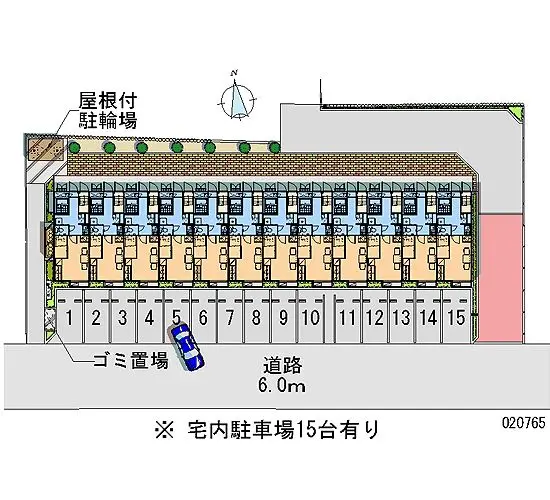 ★手数料０円★前橋市大友町　月極駐車場（LP）